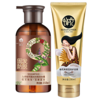 蜂花九樽植萃固发洗发水头皮营养液何首乌 洗发露358ml送200ml护发素