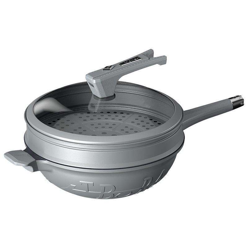 [B]帝伯朗菲尼雅浮雕多用不粘锅32cm 锡器灰