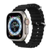 适用苹果手表表带apple watch8/7海洋硅胶运动表带s6/5/4/3/2/se