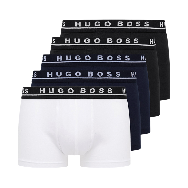 雨果博斯 HUGO BOSS 男士棉质徽标腰带平角内裤五件套装50470072