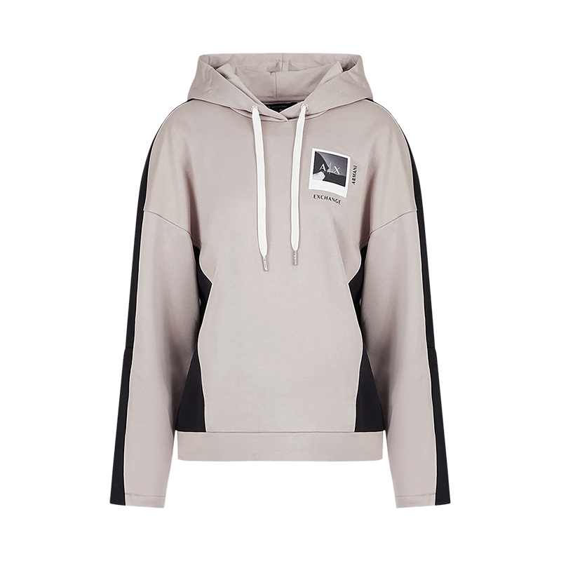 阿玛尼 ARMANI EXCHANGE 女士宽松版连帽卫衣运动衫6LYM24 YJ5WZ