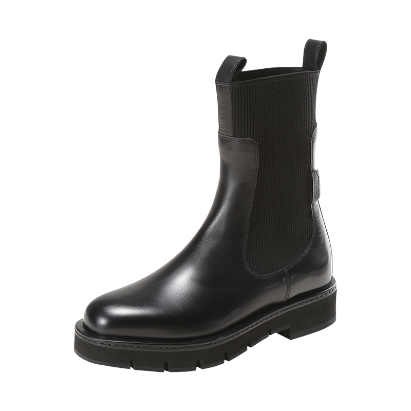 菲拉格慕 Salvatore Ferragamo 女士牛皮/织物靴子短靴切尔西靴0753853