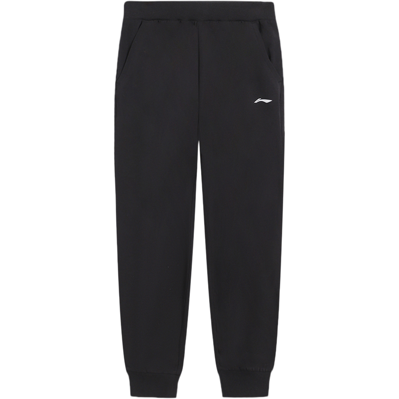 李宁童装卫裤男女大童官方新款运动生活系列裤子反光束脚运动长裤