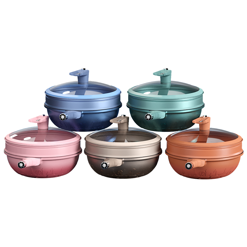 帝伯朗 TIBORANG 第四代 城际系列八合一浮雕多用锅 维罗纳绿