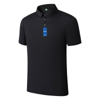 安居先森2208冰丝无痕Polo衫85%锦纶 15%氨纶女黑色款M-5XL 男款L-6XL