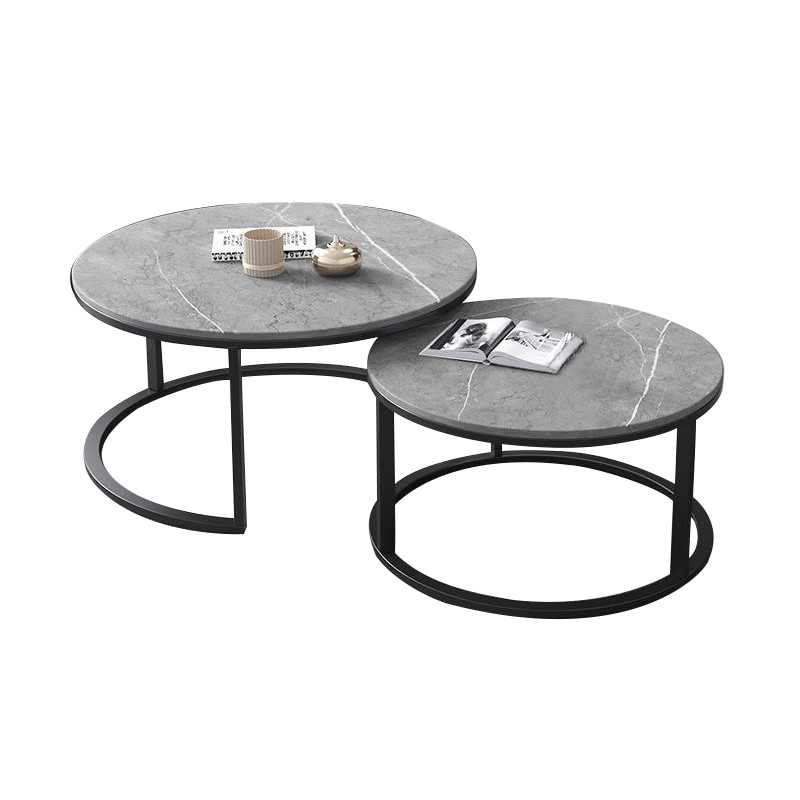 兰秀家居 岩板茶几北欧简约现代客厅家用大理石轻奢网红茶几组合