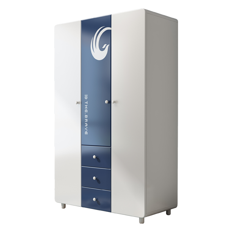 衣柜书柜桌一体简约现代家用柜子带写字台儿童房卡通风卧室衣橱书架