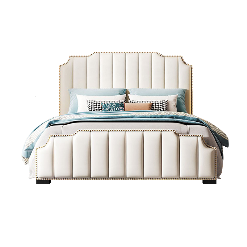 兰秀家居 现代简约轻奢真皮床北欧欧式主卧双人床单人床软床简约卧室家具日式榻榻米婚床美式