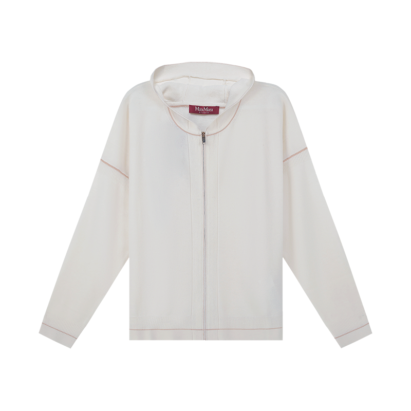 麦丝玛拉 Max Mara Studio 女士绵羊毛/山羊绒连帽拉链针织衫羊毛衫外套63460529 PLUTO