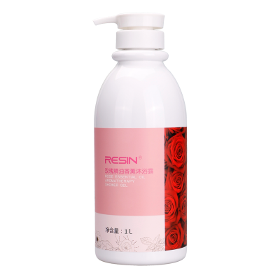 语欣港版出口装玫瑰精油香薰沐浴露1000g RESIN清洁控油 舒缓清爽 滋润嫩肤 各种肤质孕妇男士女士适用/带泵
