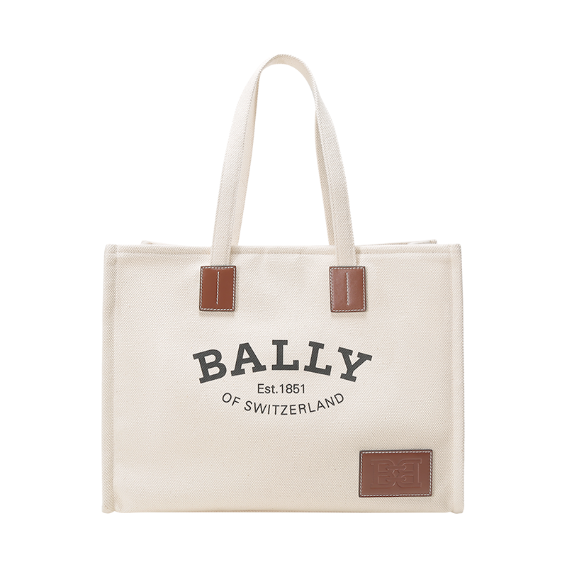 巴利 BALLY 女士织物B-Chain手提单肩包托特包购物袋CRYSTALIAEW ST