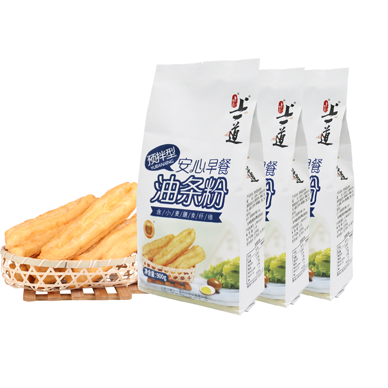 上一道新品油条粉 家用油条专用预拌粉 安心早餐油条900g*3组合装