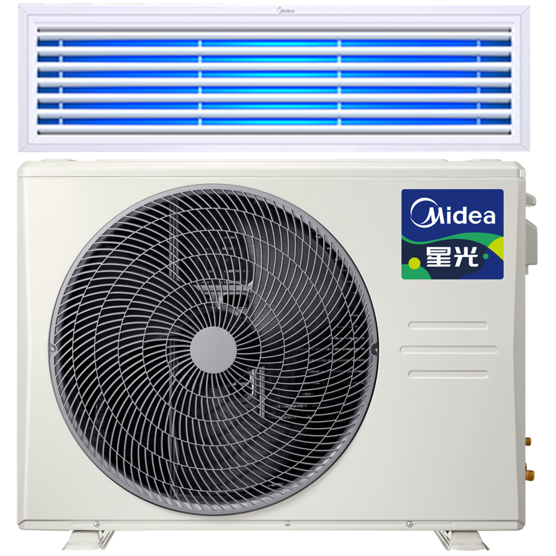 美的中央空调(Midea)智能家电1匹直流变频 风管机一拖一家用隐藏式中央空调GRD26T2W-BP2N1-TR(2)Ⅱ