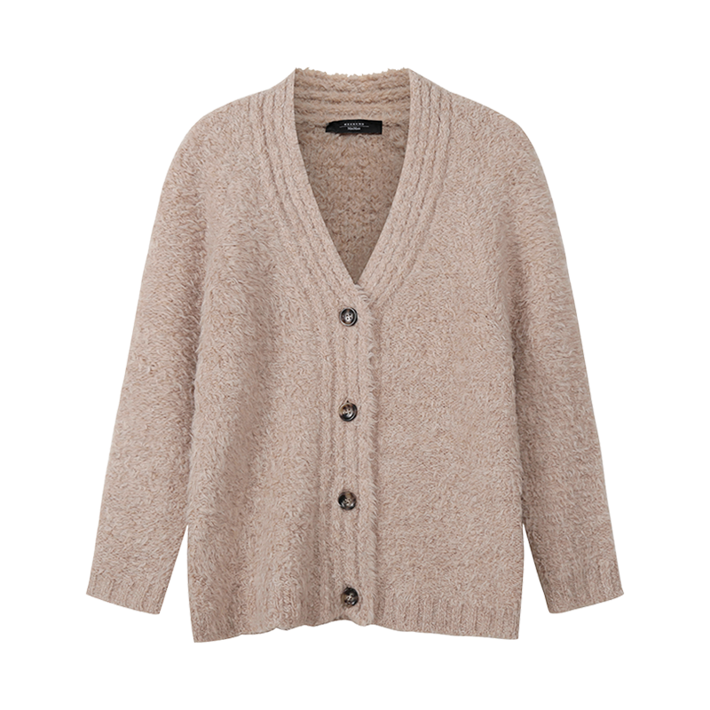 麦丝玛拉 Max Mara Weekend 女士宽松版中长款V领针织开衫53460323 MOLVENO