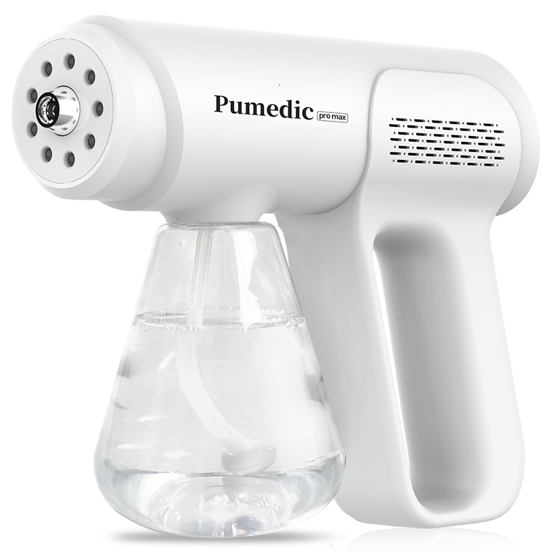 普迈迪蓝光消毒喷雾枪外线杀菌雾化器电动消毒机主机+次氯酸消毒片3瓶(共300片)