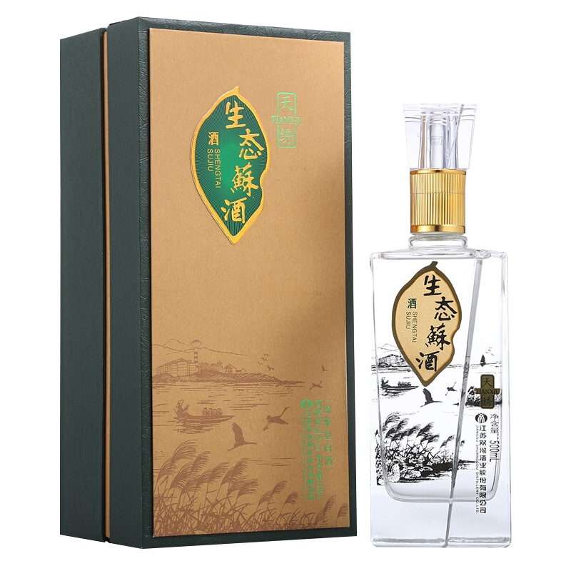 [酒厂直供]双沟 生态苏酒 天绣 40.8度500ml 单瓶装 浓香型白酒 口感绵柔