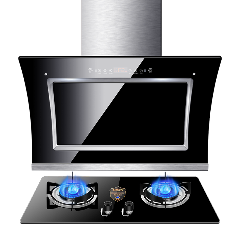 欢呼好太太 侧吸式触控式26立方铜线双电机自清洁 烟灶套餐油烟机燃气灶两件套抽油烟机灶具套装家用 液化气 自行安装