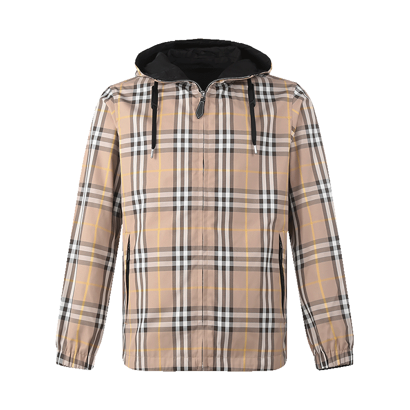 博柏利 BURBERRY 男款双面穿连帽休闲夹克上衣外套8054481