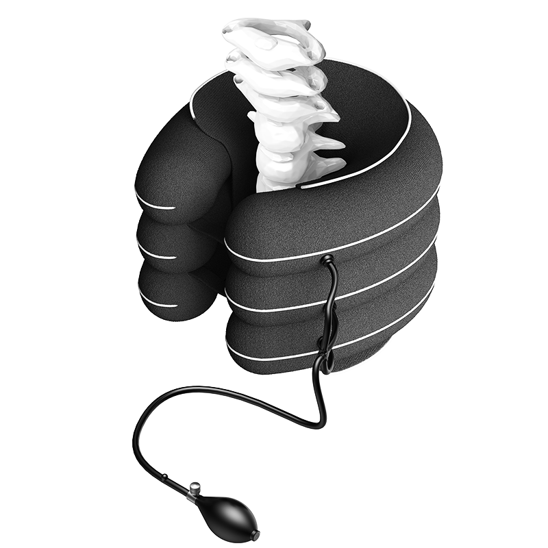 颈椎牵引器颈部固定器[3区气动牵引矫正]气垫升级蓝1795