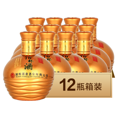 [纯粮食酒]凤凰情52度恰杯酒窖龄20 168ml*12瓶整箱装兼香型高度湖南白酒