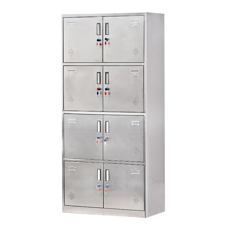 利特莱依不锈钢员工储物柜文件柜存放柜子更衣柜存包柜八门更衣柜