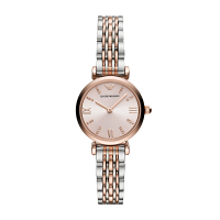 阿玛尼(Emporio Armani)摩天轮手表 佟丽娅明星同款 钢质表带时尚休闲石英女士腕表石英表女 AR11223