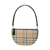 博柏利 BURBERRY 女款织物/人造革Olympia埃伦匹亚手提单肩包腋下包手拿包8058006