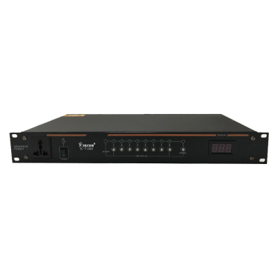 捷讯XC-V1089 视频会议适用八路电源时序器 电源保护控制器带RS232串口 可中控