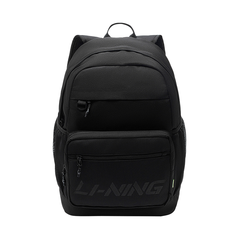 李宁双肩包男士2023春季新款黑色旅行背包大容量潮流学生书包女