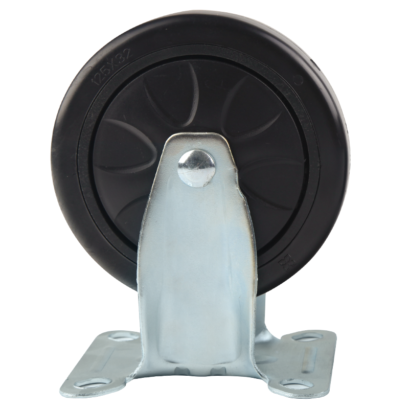 新越昌晖脚轮轻音万向轮定向轮手推车耐磨脚轮平板车轱辘小推车轮单个承重约75斤 4寸通花红黑定向4THHHD