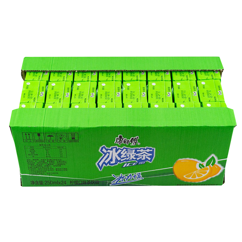 康师傅 冰绿茶 柠檬口味 250ml*24盒