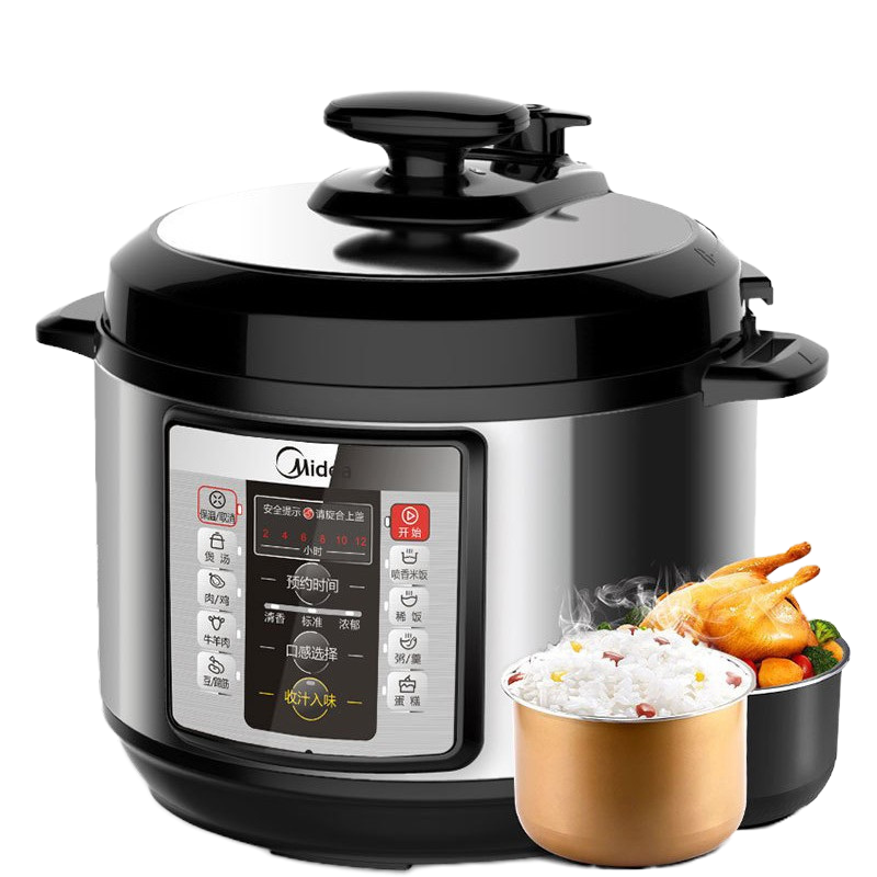 美的(Midea)电压力锅MY-CD5026P WQC50A1P家用多功能高压锅 炖肉煲汤智能预约5L大容量双胆3-6人