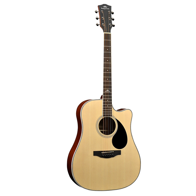 卡马(KEPMA)D1C民谣吉他A1C初学者木吉他入门吉电箱款jita原木色41英寸40寸