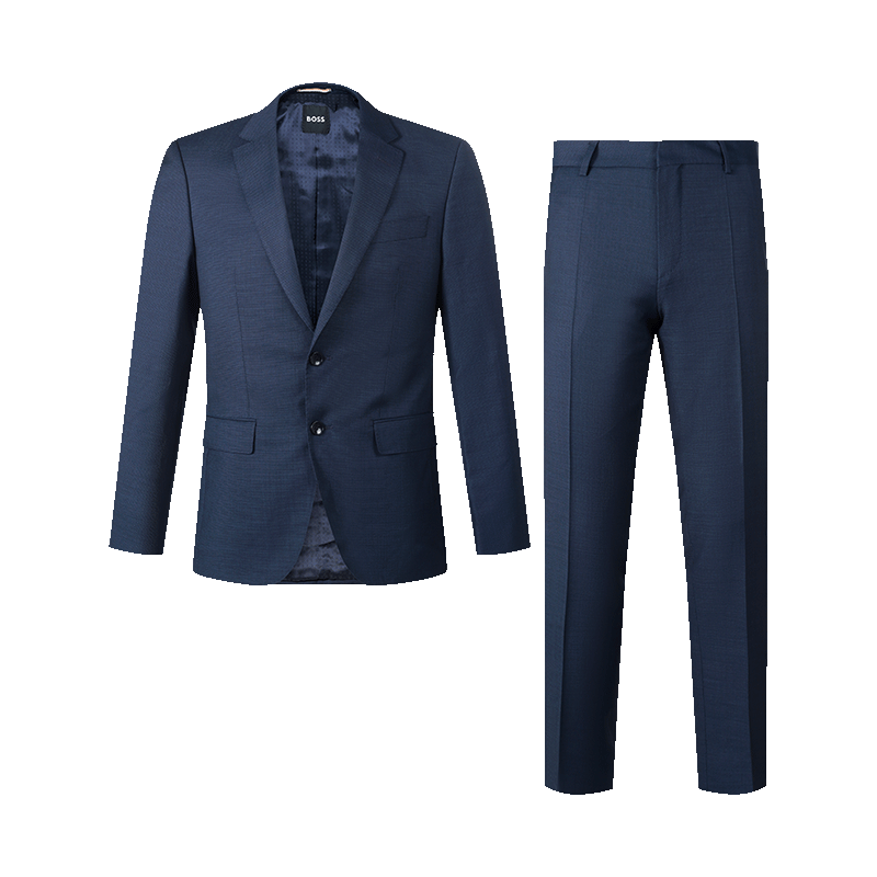 雨果博斯 HUGO BOSS 男士新剪羊毛修身版西装西服套装50479571
