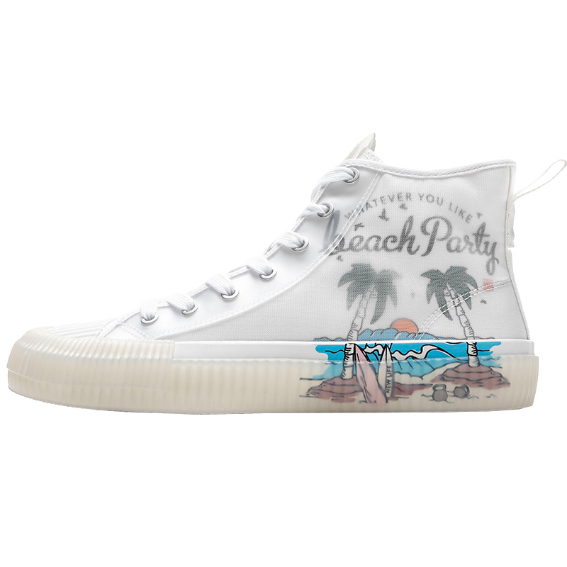 乔丹男鞋帆布鞋新款时尚潮流休闲鞋官方高帮运动鞋男板鞋