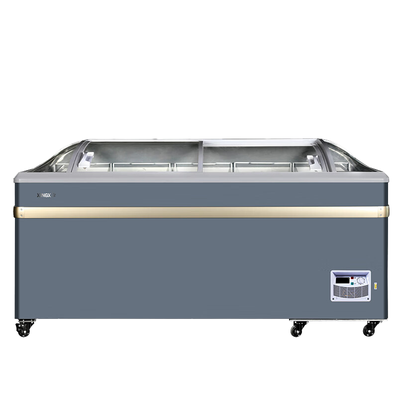 星星 1.9米双温直冷组合岛柜 商用保鲜柜 冷藏冷冻切换 曲面玻璃门 便利店水果店大容量展示柜 SD/SC-859BYE