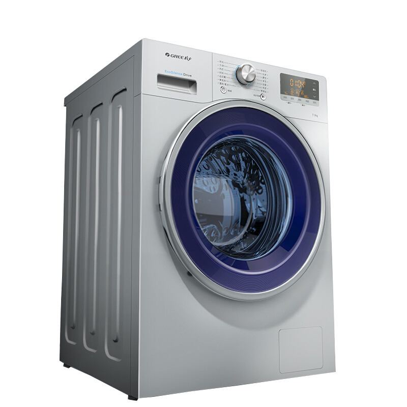 格力(GREE) 9公斤 变频 一级能效 全自动滚筒洗衣机家用 XQG62-B1401Ba1 银灰色