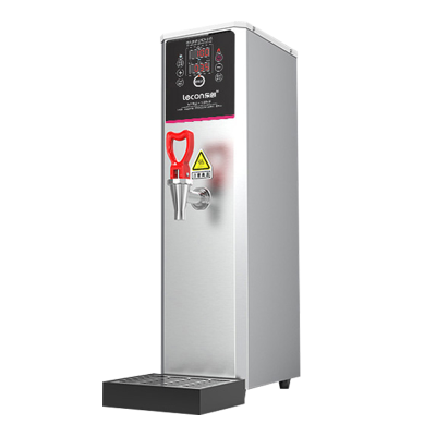 乐创(lecon) 商用开水器 KW-15 双屏智能定时省电 步进式饭店热水机奶茶店出水量50升/小时 银色20升饮料机