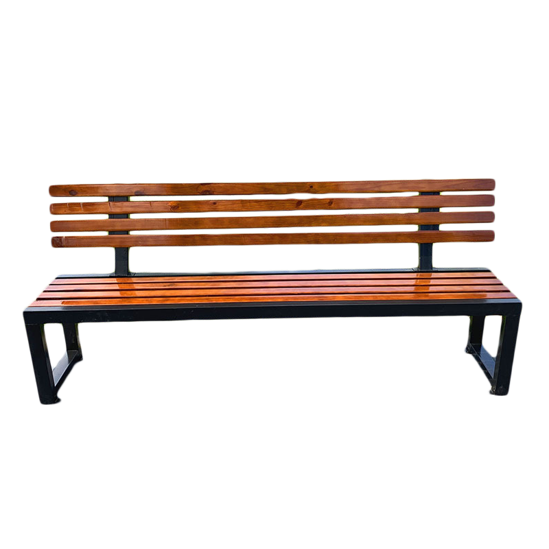 MIANGUA公园椅户外长椅庭院防腐木室外长条凳排椅商场健身房休息长椅实木