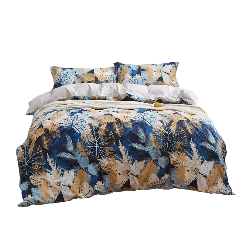 恒源祥落叶知秋双人套件宿舍家用四件套