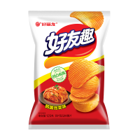 好丽友(Orion) 好友趣 切片型马铃薯薯片(韩国泡菜味+多汁牛排味) 125g*1/袋 薯片 膨化 零食 袋装