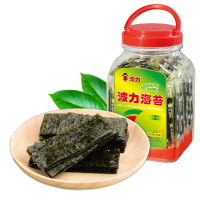 波力 原味海苔 100g +芝麻夹心脆 96g(约136包)桶装 儿童即食零寿司紫菜拌饭