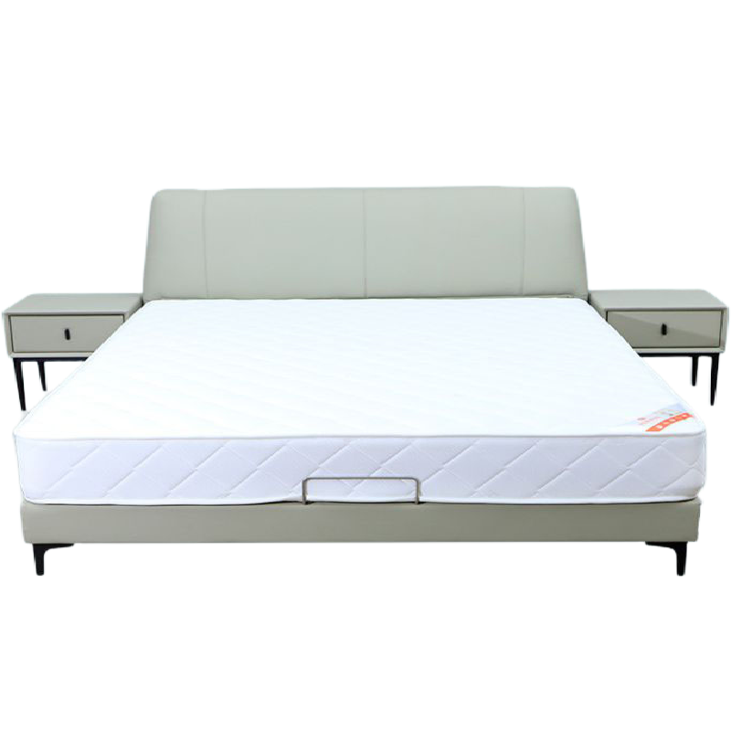 好风景家居 软床 优质头层小黄牛皮 高密度回弹海绵 透气性柔韧性好 榉桉木木架