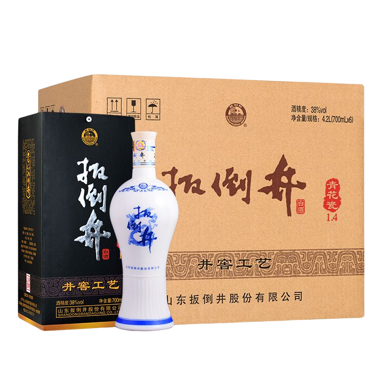 白酒 38度扳倒井青花瓷700ml*6瓶 浓香型