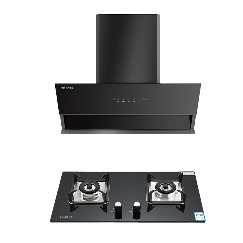美菱烟灶套餐590J+350F(天然气)21立方侧吸式油烟机+5.0KW灶具 免安装费