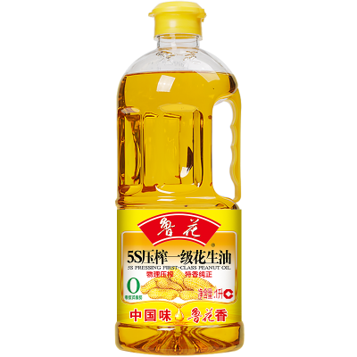 鲁花5S压榨一级花生油1L*2食用油粮油物理压榨纯正