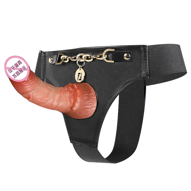 久爱穿戴式仿真阳具皮裤假阴茎拉拉内裤女同用自慰器成人情趣用品穿戴裤-三环款