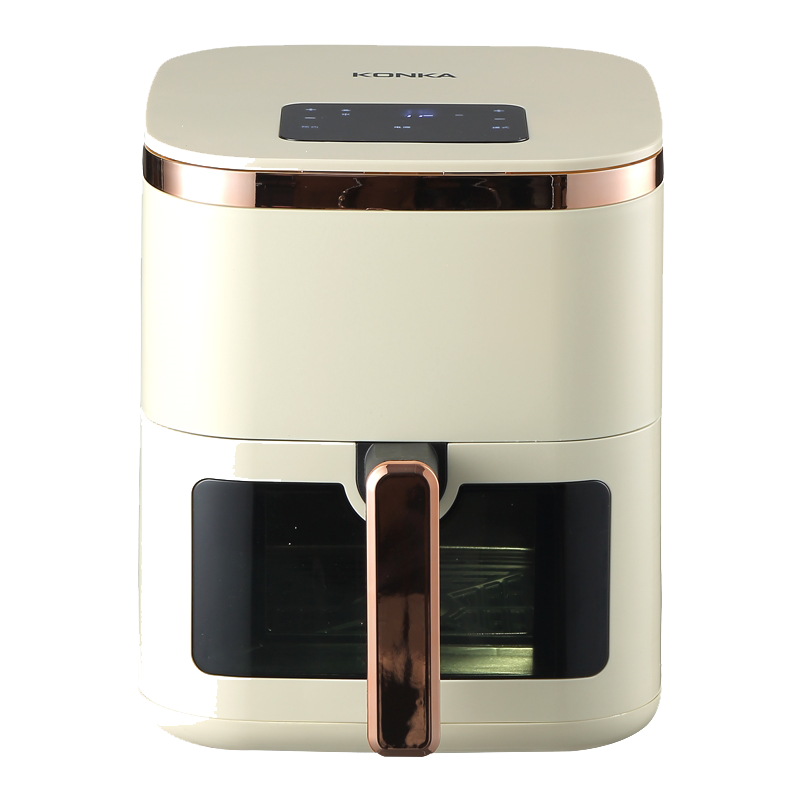 康佳(KONKA)空气炸锅家用新款可视多功能全自动大容量烤箱一体机_尊享可视款绿色8L双旋钮控温