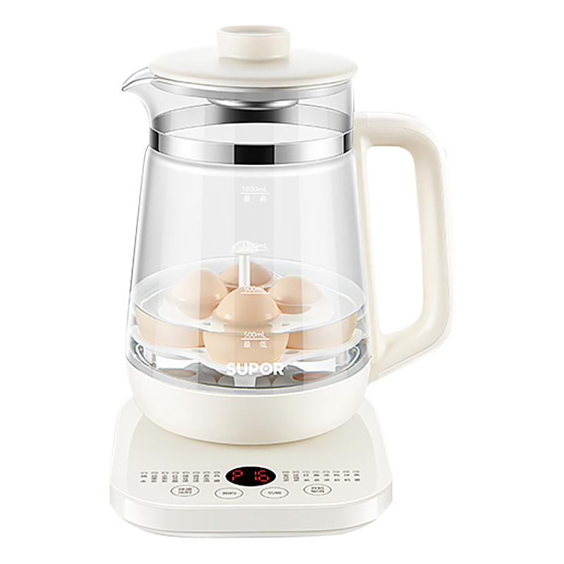 苏泊尔(SUPOR)养生壶1.8L多功能家用煮茶器烧水壶大容量电热保温一体泡茶316L不锈钢SW-18YJ38