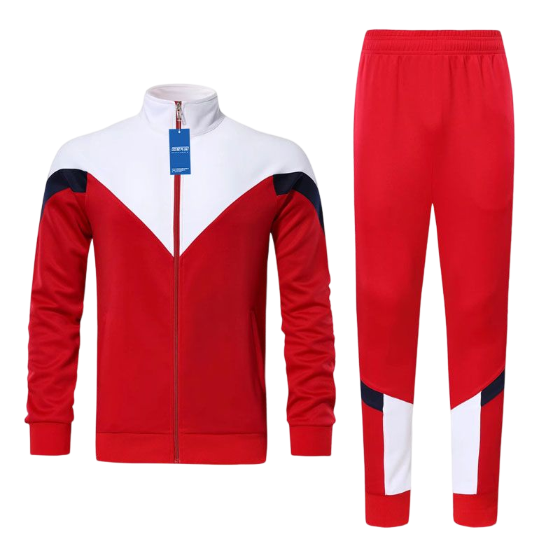 安居先森9407运动比赛套装 红色 S-4XL